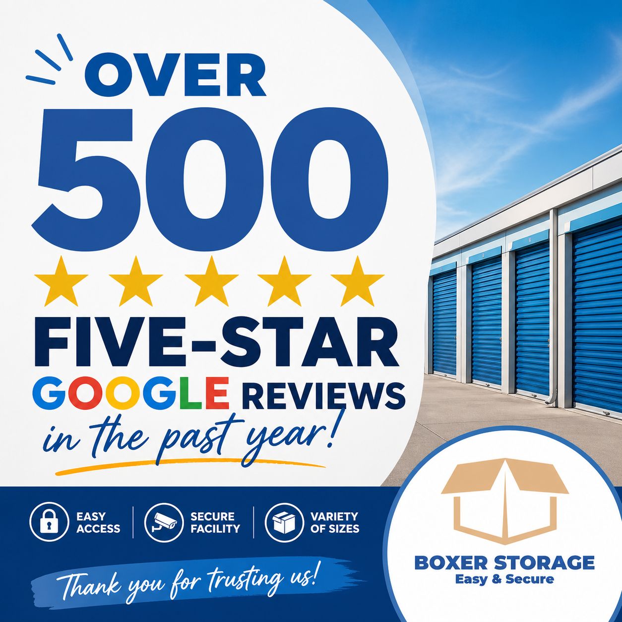 Over 500 5 star reviews